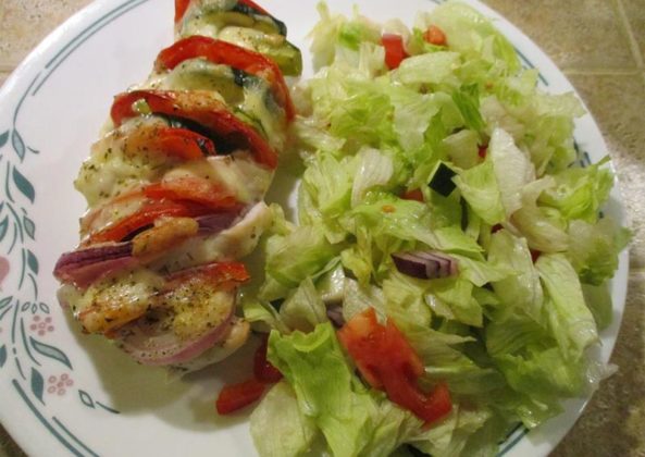 Primavera Stuffed Chicken Breasts Skip The Salt Low Sodium Recipes   Primavera Stuffed Chicken Breasts 593x420 